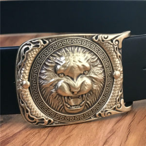 Lion Belt Buckle Genuine Leather Belts For Men Ceinture Homme Male Belt Luxury Cinturones Hombre Cowboy Jeans Strap Wide MBT0459