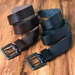 Super Wide 4.2CM Genuine Leather Men Belt Mens Belts Luxury Double Pin Vintage Belt Buckle Ceinture Homme Jeans Belt MBT0018