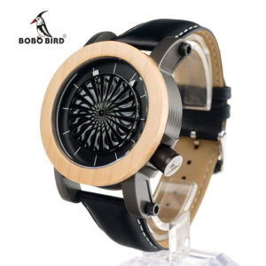 BOBO BIRD M07 Antique Kinetic Art Mechanical Watch Luxury Brand For Men With Skeleton hollow-out design Waterproof With Wood Box