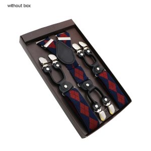 3.5*120cm Fashion Suspenders Genuine Leather 6 Clips Brace Male Vintage Casual Wedding Party Trousers Strap Husband's Gift