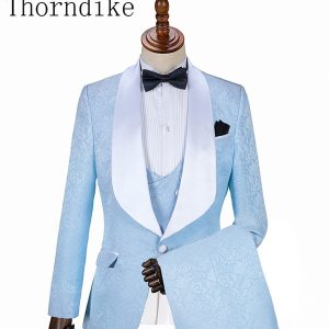 Thorndike Different Colors One Button Groom Tuxedos Shawl Lapel Groomsmen Best Man Suits Mens Wedding Suits Three Pieces Suits