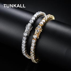 Brass Tennis Bracelet AAA CZ Bling Bling 3mm 4mm 5mm 1 Row Cubic Zirconia Bracelet For Men And Women Iced Out Jewelry BB019