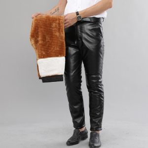 Dropshipping Leather Pants For Men Elastic Fashion PU Leather Trousers Streetwear 2022 Spring Autumn Motorcycle Pants