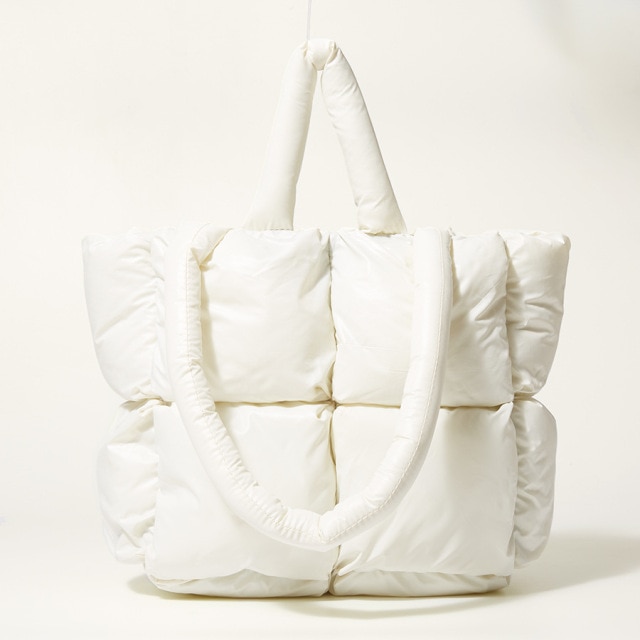 Fashion Large Tote Padded Handbags Designer Quilted Women Shoulder Bags Luxury Nylon Down Cotton Crossbody Bag Winter Purse 2022 - Image 6