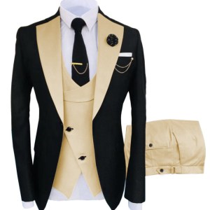 New Costume Homme Popular Clothing Luxury Party Stage Men's Suit Groomsmen Regular Fit Tuxedo 3 Peice Set Jacket+Trousers+Vest