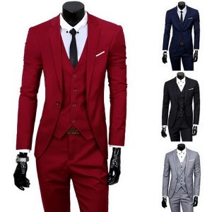 Formal Dress Waistcoat Groom Man Suit Exquisite Weeding Office Set Thin Blazer 2022 Male Suits Blazer Slim Business