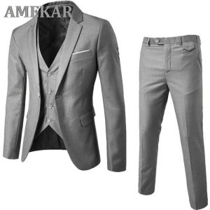 Slim Business Formal Dress Waistcoat Suits Blazer Groom Man Suit Exquisite Weeding Office Set Thin Male Blazer 2021 New