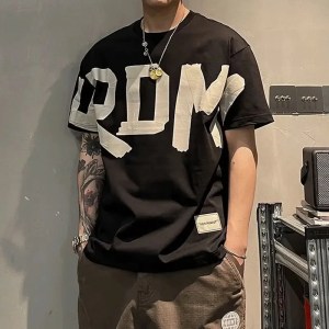 Summer Men's Cotton T-shirt Japan Men's Cool cartoon Short Sleeve Tops High Quality White T Shirt O-neck Tee Shirt Men Clothing