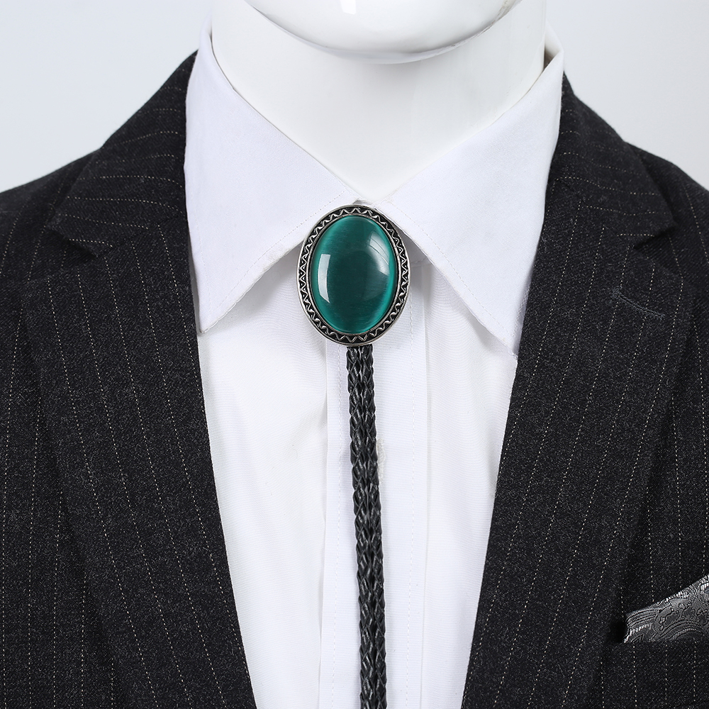 Western Bolo Tie Denim Bolo Tie Point Opal Knot Bow Tie Suit Suit Shirt Fitting Chain Necklace Bolo - Image 2