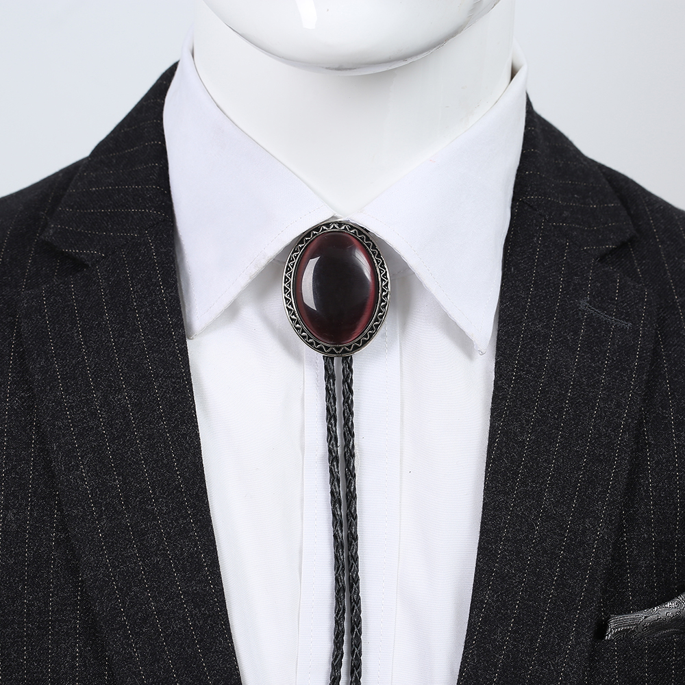 Western Bolo Tie Denim Bolo Tie Point Opal Knot Bow Tie Suit Suit Shirt Fitting Chain Necklace Bolo - Image 3