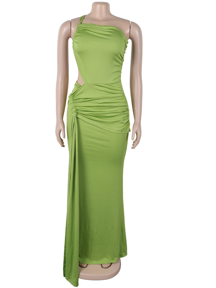 Beyprern Women's Cut-Out Ruched Maxi Dress Fashion Backless Long Straps Fitted Party Club Dresses Female Vestidos Night Clubwear - Image 6