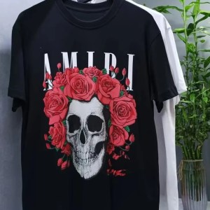 American Luxury Brand Top T-shirt Slim-fit High-quality Pure Cotton Hot-selling Men's and Women's Half-sleeved Bottoming Shirt